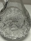 Vtg Princess House Glass Fantasia Cruet Oil   Vinegar Set Floral Poinsettia  544