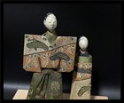 Edo Antique Standing Hina Doll Tachibina Gofun Ningyo
