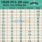1020 Pcs O Ring Kit 20 Size Nitrile Rubber Oring Assortment Set For Car Auto Veh