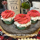 Dezicakes Fake Cupcakes   Cake  Artificial Food Poinsettia Cupcake Christmas