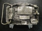 Massey Ferguson Mf 850 Combine Pewter Belt Buckle 1986 Limited Edition Collector