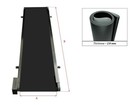 Black Flat Belt Conveyor  2mm Thickness  65-400mm Width   2700-12225mm Length 