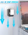 Universal Travel Adapter Offers 5 8a 3x 3 Usb Type C   2 A - Black 