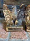 Vintage Set Of 2 Of 1776 Cast Brass Eagle Bookends Pm Craftsman