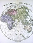 1876 Stieler Map Eastern Hemisphere Europe Africa Asia Australia World Antique