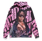 Chalk Line Wwe Bret Hitman Hart Big Face Aop Hoodie Mens S Pink Black Nwt