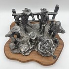 Vtg Michael Ricker Pewter Signed Art Figurine Sculpture Cowboy Collection  357
