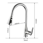 Chrome Kitchen Sink Faucet Swivel pull Down Sprayer Mixer Single Handle hole Tap