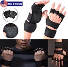 Men Women Fitness Gloves Weight Lifting Gym Workout Training Wrist Wrap Strap Us