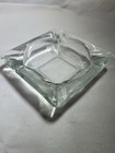 Vintage Anchor Hocking Thick Heavy Square Glass Ashtray Collectible Collect