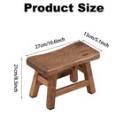 Solid Wood Step Stool  Rustic Small Wooden Stool For Adults  Kids And Toddler   