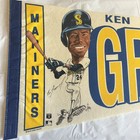 Vintage Ken Griffey Jr  24 Seattle Mariners Mlb Baseball Full Size Felt Pennant