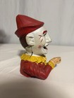 Vintage Collectors Cast Iron Mechanical Clown Money Bank-piggy Bank