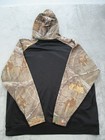 Realtree Hoodie Men s Xl Black Camo Pullover Antler Logo Hunting Sweatshirt