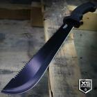 15 5  Survival Jungle Hunting Machete Sawback Military Fixed Blade W  Sheath