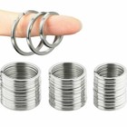 Lot 25 28 30 Mm Key Rings Chains Split Ring Hoop Metal Steel In Silver Keyring