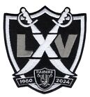      4  2024 Oakland las Vegas Raiders Lxv 65 Seasons Anniversary Iron-on Patch 