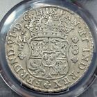 1749 Mexico Silver 8 Reales Pillar Dollar Pcgs Au Luster Die Rust Graffiti  j260