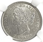 1900 Silver Canada 10 Cents Queen Victoria Coin Ngc Mint State 62 