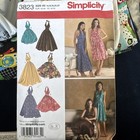 3823 Simplicity Sewing Pattern Uncut Halter Dress Skirt   Length Variations Plus