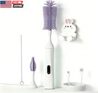 Rechargeable Electric Bottle Brush With 2 Speeds Powerful Automatic Bottle Clean