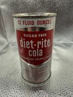 Vintage 1960s Diet-rite Cola 12 Oz Steel Flat Top Soda Can Rc Royal Crown