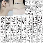 30 Sheets Fake Black Tiny Temporary Tattoo  Hands 30 Count  pack Of 1  