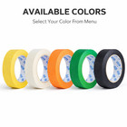 Lavex 1  X 60 Yards Masking Tape Write On Color Coded 3  Core Case Of 36
