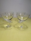Fostoria Champagne Sherbet Glasses Circlet  cut  Pattern Set Of Four