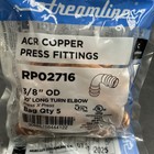 New  qty  5  Mueller Streamline Rp02716 3 8  Acr Copper Press Fittings 90   Elbow