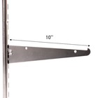 10 Inch Chrome Metal Shelf Bracket For Slotted Standard -    Inch Slots 1 Inch