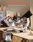 Vevor Sliding Compound Miter Saw 12-in Blade 15 Amp Motor Corded Bevel 60-tooth