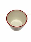 Molly Hatch Kitchen Utensil Crock Holder Snowflake White Red Ceramic 7  X 7 