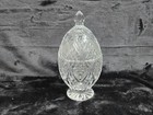 Waterford Signed Irish Crystal - 10  Imperial Diamond   Fan Cut Footed Egg Box