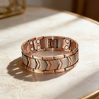 Men s Bracelet Magnetic Therapy Arthritis Pain Relief Pure Solid Copper Bangle