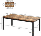 78 7 In Industrial Dining Table For 6  Wooden Long Dinner Table With Mortise Ten