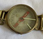 Vintage Lensatic Engineer Directional Compass Brass military  Liquid Filled Edge