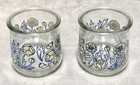 Set Of 2 Oui Yogurt Limited Edition Floral 5oz Single Serving Glass Jars Used