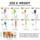 58pcs Ice Fishing Lures Glow Jigs For Walleye Crappie Trout  Winter Fishing Kit