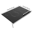 29 Inch Electric Cooktop 4 Burners Drop In Ceramic Glass Stove Top Touch Control
