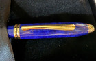 New Cross Townsend Blue Marble Lacquer Fountain Pen 14kt Med Nib