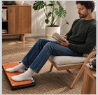 Footrest Under Desk Adjustable Height Footrest W acupressure Mat - Orange