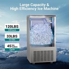 Commercial Ice Maker Machine  120lbs 24h Under Counter Ice Maker With 35lbs Ice