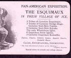 Eskimo 1901 Arctic Village Athletic Sports Sled Dog Igloo Pan-am Expo Trade Card