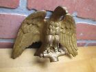 Eagle Antique Bronze Brass Figural Finial Topper Detailed Old Bird Spread Winged