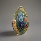 New Seascape Inspired Egg Shaped Signed Art Glass Scott Garrelts Usa