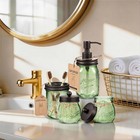 Amolliar Bronze Mason Jar Bathroom Accessories Set 4 Pcs