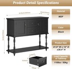 Entryway Console Table With Drawer Storage Shelf Door Buffet Sideboard Cabinet