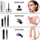 Manicure Set 8pcs Professional Nail Clippers Kit Pedicure Care Black