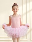 Tegmk Toddler Ballet Leotard For Dance Girls Camisole Tutu Dress  3-4t  Pink 